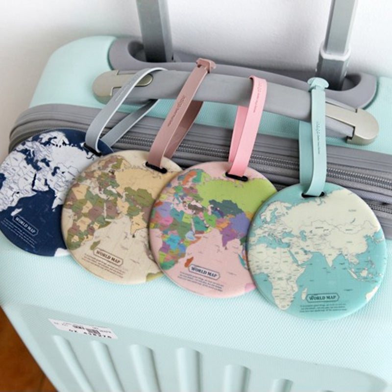 Fashion Map Luggage Tag Travel Accessories.